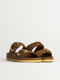 WOMENS BIRKENSTOCK ARIZONA BIG BUCKLE OILED LEATHER SANDALS - MEDIUM/NARROW - COGNAC