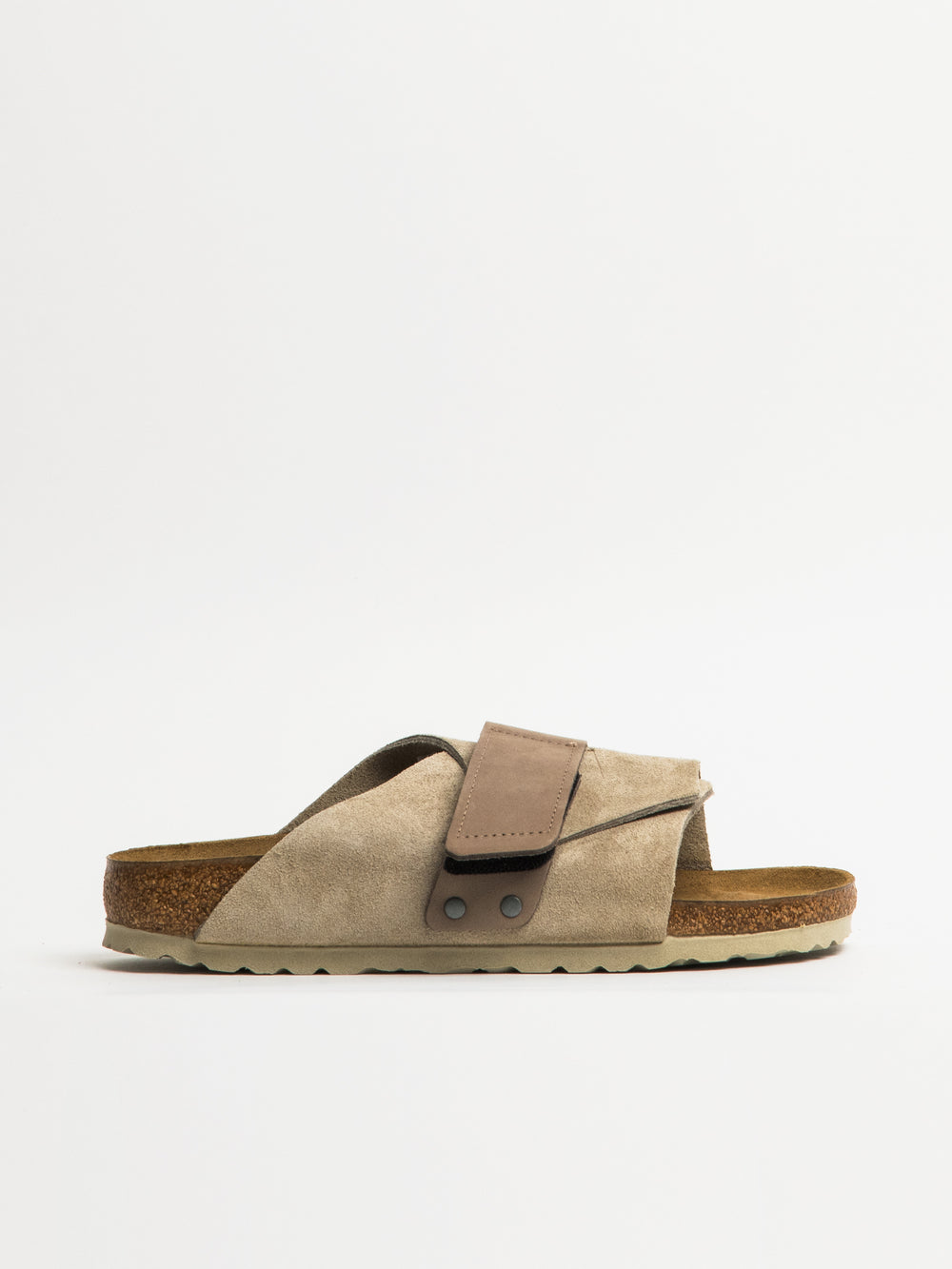 WOMENS BIRKENSTOCK KYOTO SUEDE NARROW SANDALS - TAUPE