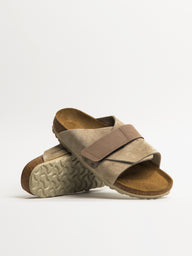 WOMENS BIRKENSTOCK KYOTO SUEDE NARROW SANDALS - TAUPE