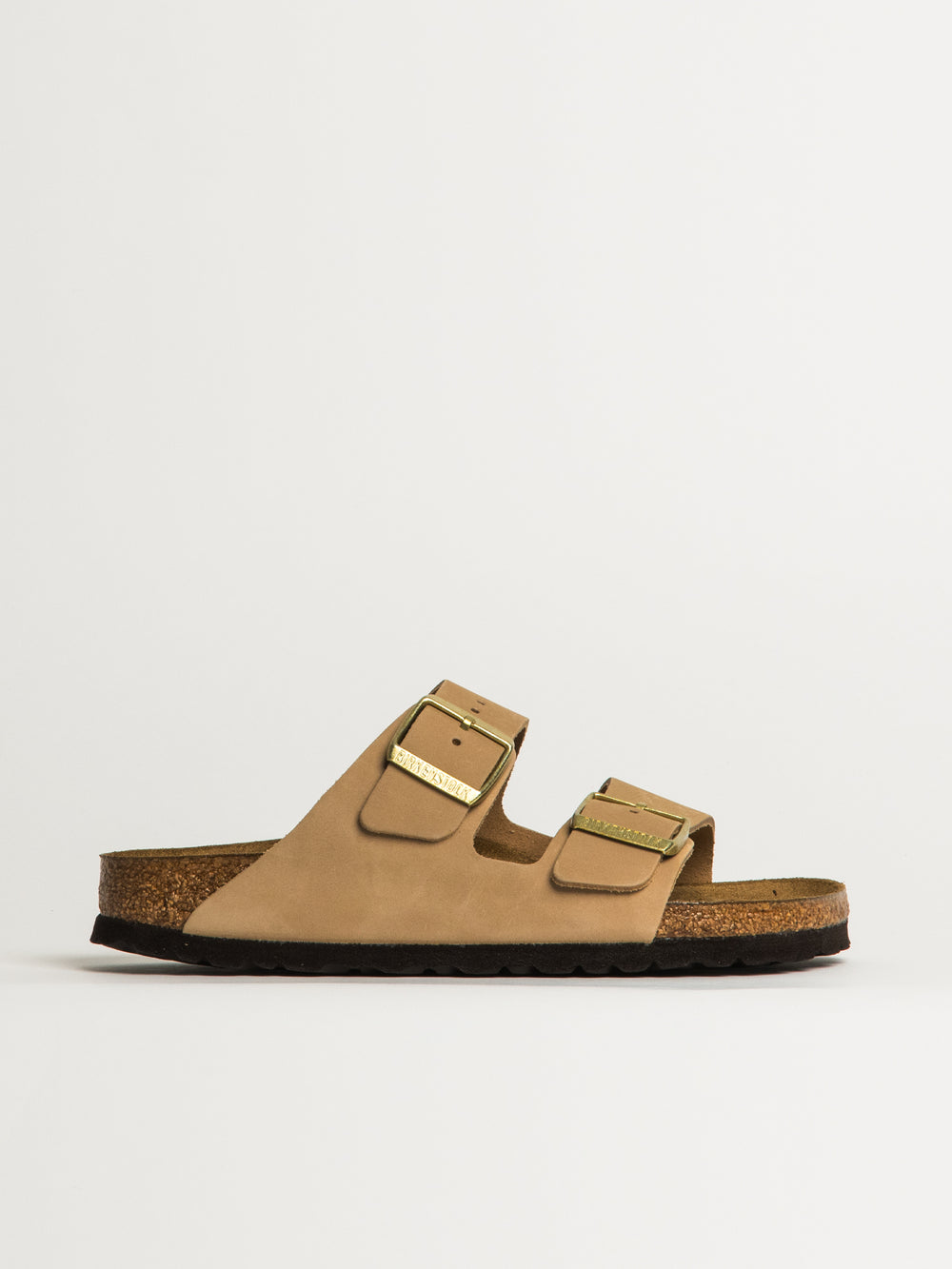 WOMENS BIRKENSTOCK ARIZONA SOFT FOOTBED NUBUCK SANDALS - MEDIUM/NARROW - SAND