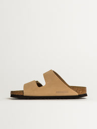 WOMENS BIRKENSTOCK ARIZONA SOFT FOOTBED NUBUCK SANDALS - MEDIUM/NARROW - SAND