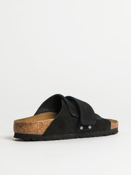 WOMENS BIRKENSTOCK KYOTO NUBUCK SUEDE NARROW FIT SANDALS - BLACK