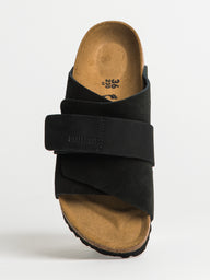 WOMENS BIRKENSTOCK KYOTO NUBUCK SUEDE NARROW FIT SANDALS - BLACK