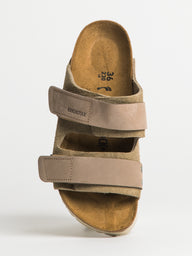 WOMENS BIRKENSTOCK UJI SUEDE NUBUCK SANDALS - TAUPE