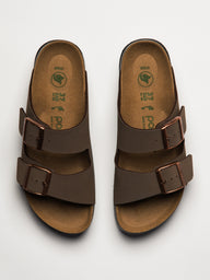 WOMENS BIRKENSTOCK ARIZONA VEGAN PLATFORM SANDALS - MOCHA