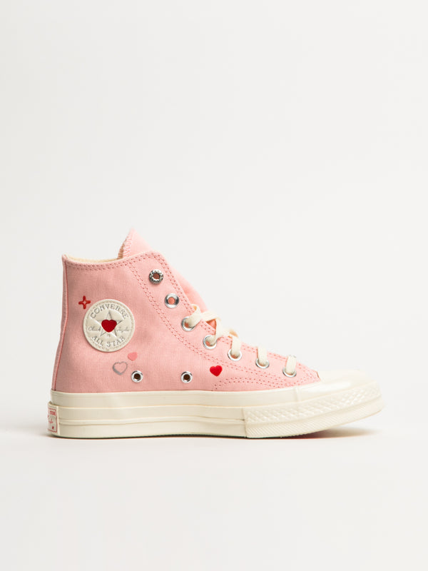 CONVERSE WOMENS CONVERSE CHUCK 70 HI HEARTS SNEAKERS - Blackwell Supply Co.