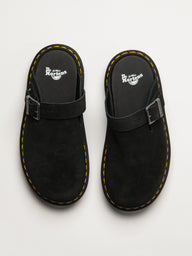 WOMENS DR MARTENS ZEBZAG SUEDE MULE - BLACK