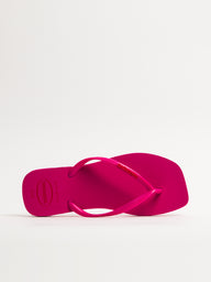 WOMENS HAVAIANAS SLIM SQUARE LOGO POP UP - ROSE