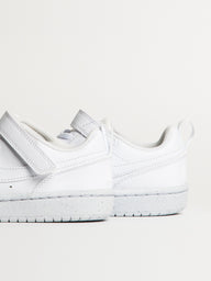 KIDS NIKE COURT BOROUGH LOW RECRAFT SHOES - WHITE