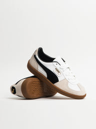 WOMENS PUMA PALERMO LEATHER SNEAKER - WHITE/VAPOR GRAY/BLACK/GUM