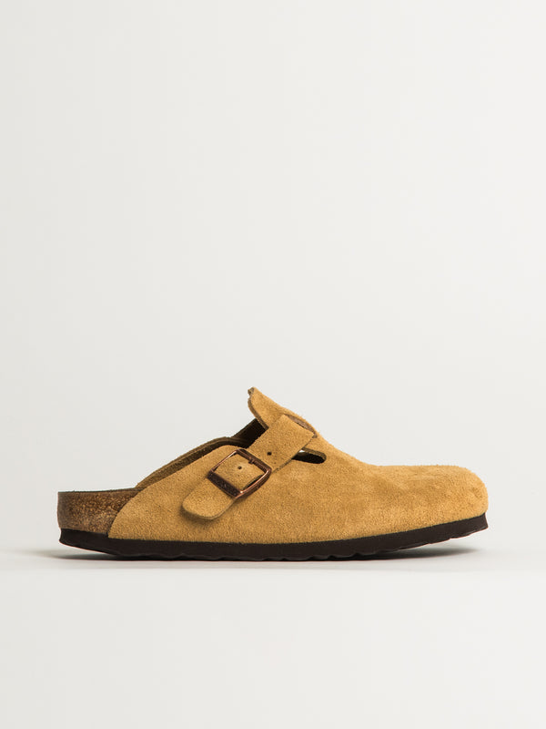 BIRKENSTOCK WOMENS BIRKENSTOCK BOSTON SUEDE CLOG - LATTE CREAM - Blackwell Supply Co.