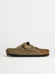 WOMENS BIRKENSTOCK BOSTON BRAIDED SUEDE CLOG - TAUPE