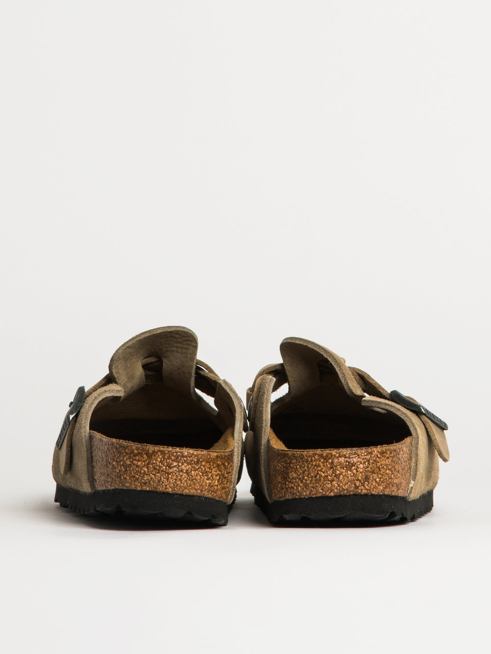 WOMENS BIRKENSTOCK BOSTON BRAIDED SUEDE CLOG - TAUPE