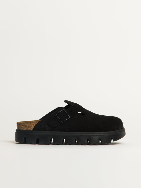 BIRKENSTOCK WOMENS BIRKENSTOCK BOSTON CHUNKY SUEDE - BLACK - Blackwell Supply Co.