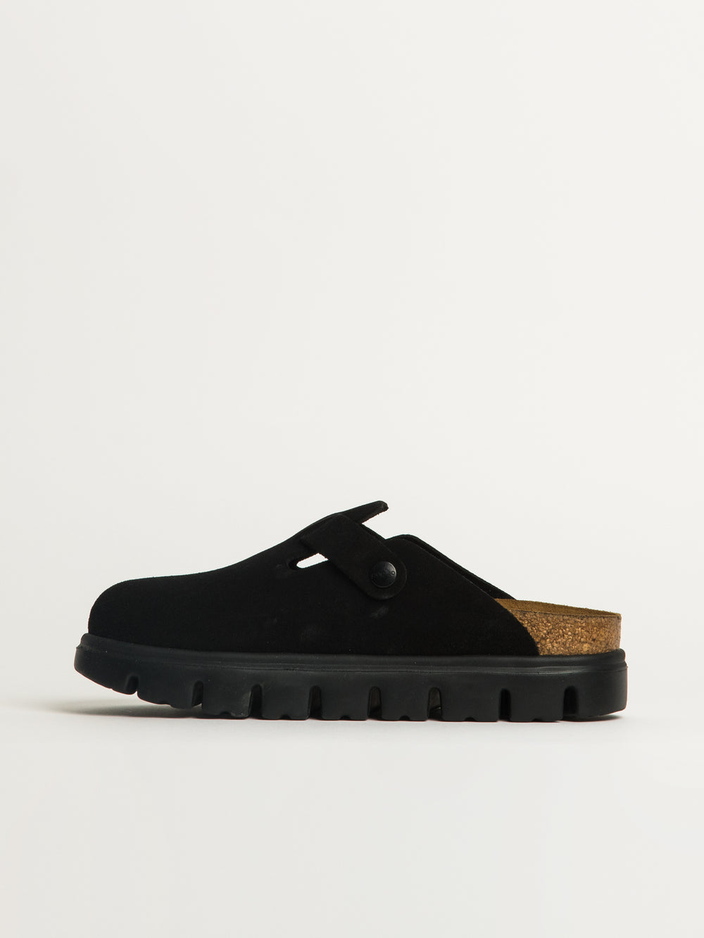 WOMENS BIRKENSTOCK BOSTON CHUNKY SUEDE - BLACK