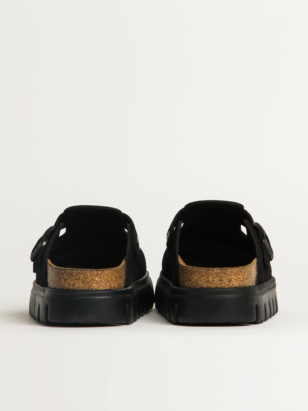 WOMENS BIRKENSTOCK BOSTON CHUNKY SUEDE - BLACK
