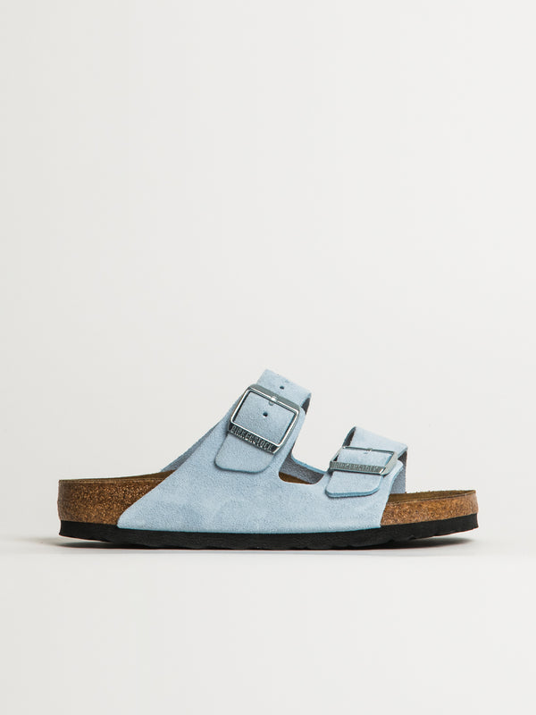 BIRKENSTOCK WOMENS BIRKENSTOCK ARIZONA SUEDE SANDALS - BABY BLUE - Blackwell Supply Co.