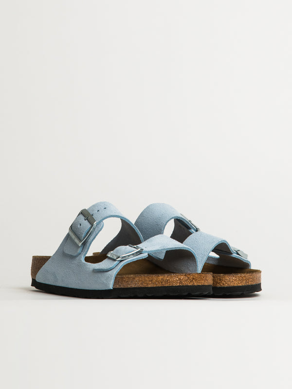 BIRKENSTOCK WOMENS BIRKENSTOCK ARIZONA SUEDE SANDALS - BABY BLUE - Blackwell Supply Co.