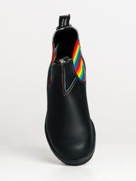 WOMENS BLUNDSTONE ORIGINAL BLACK WITH RAINBOW ELASTIC