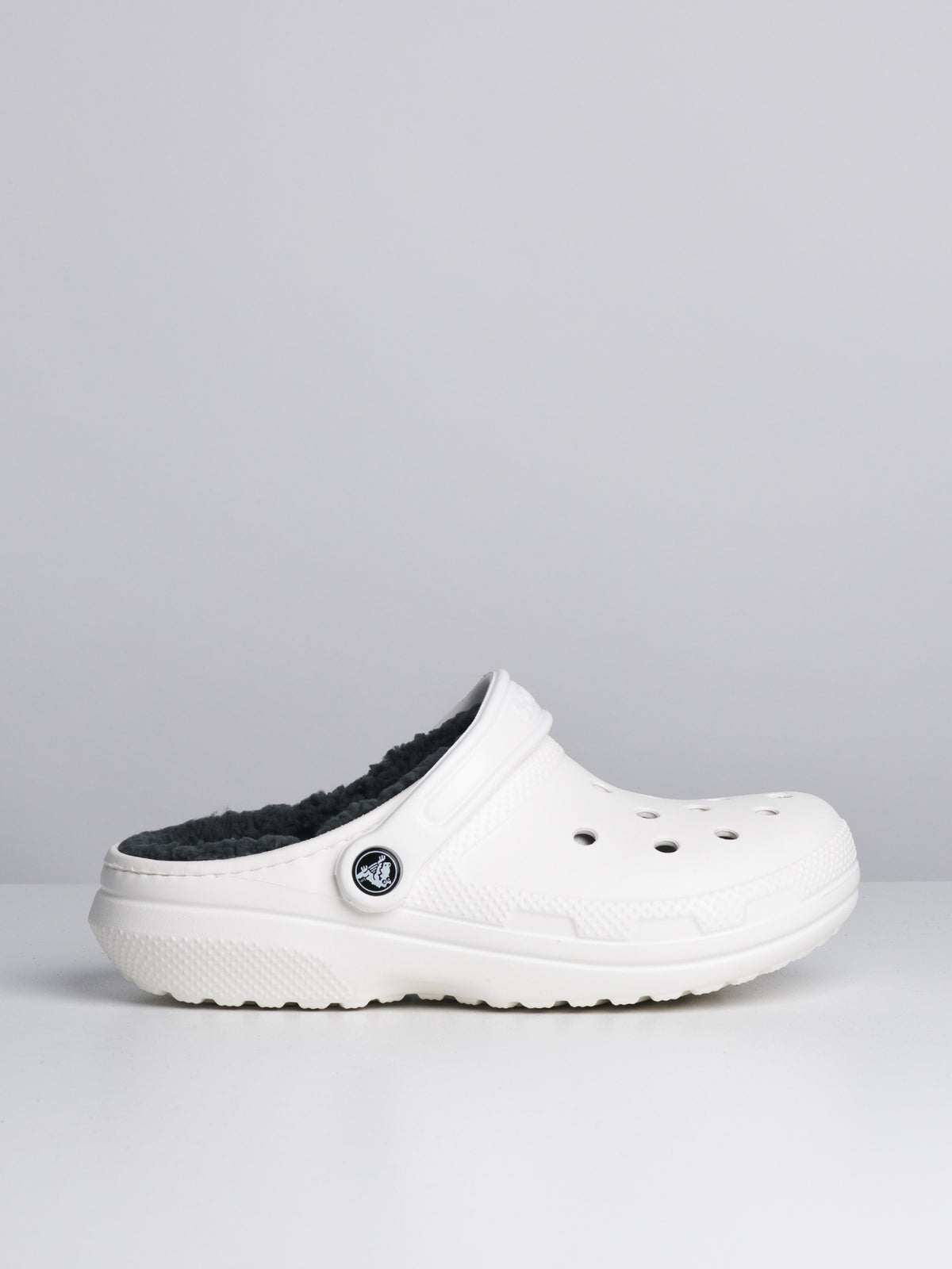 Lined white crocs hot sale