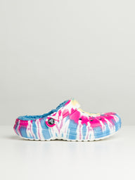 WOMENS CROCS CLASSIC LINED TIE DYE GRAPHIC CLOGS - CLEARANCE