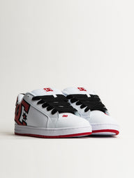 MENS DC SHOES COURT GRAFFIK SNEAKER - WHITE/RED