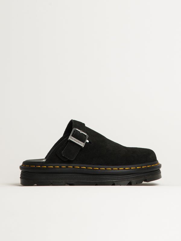 DR MARTENS WOMENS DR MARTENS ZEBZAG SUEDE MULE - BLACK - Blackwell Supply Co.