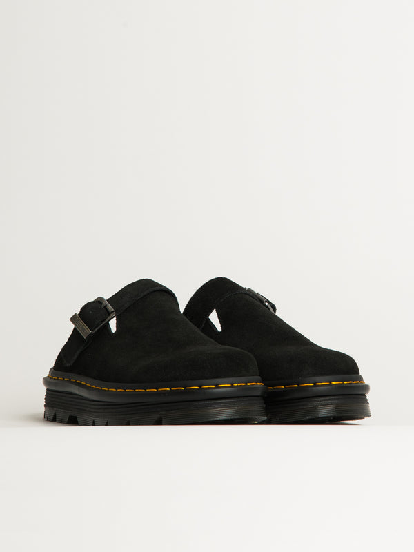 DR MARTENS WOMENS DR MARTENS ZEBZAG SUEDE MULE - BLACK - Blackwell Supply Co.