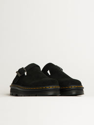 WOMENS DR MARTENS ZEBZAG SUEDE MULE - BLACK