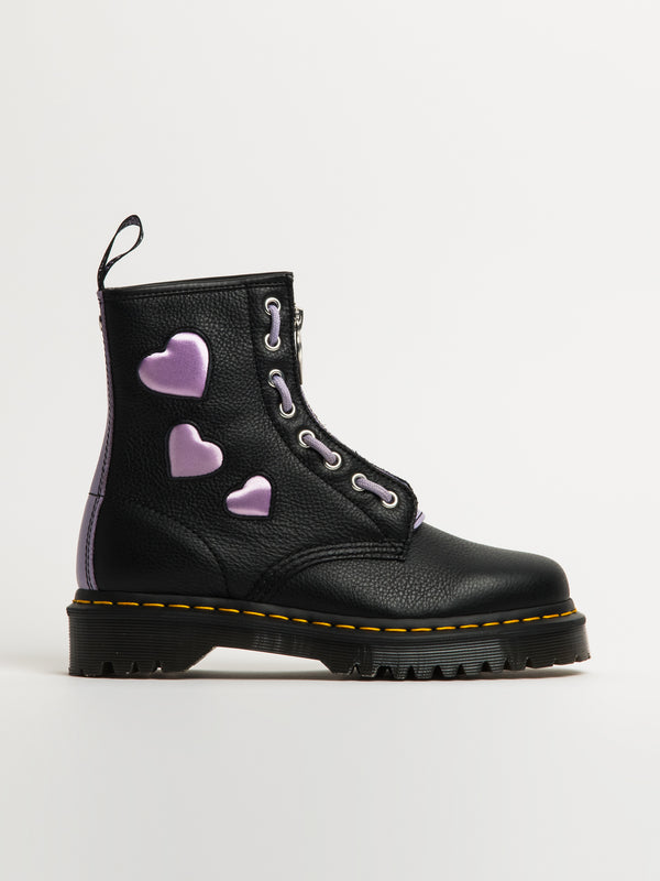 DR MARTENS WOMENS DR MARTENS 1460 ZIP HEART VIRGINIA BOOTS - Blackwell Supply Co.