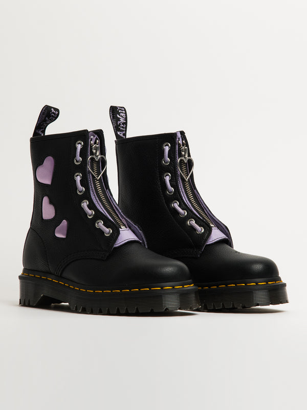 DR MARTENS WOMENS DR MARTENS 1460 ZIP HEART VIRGINIA BOOTS - Blackwell Supply Co.