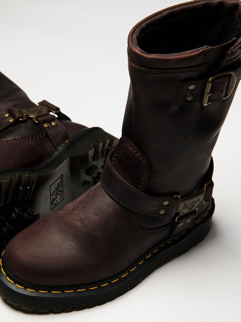 WOMENS DR MARTENS ANISTONE HI BOOT - BROWN