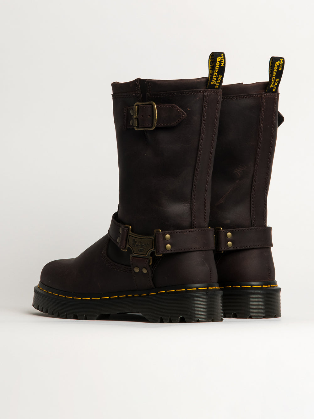 WOMENS DR MARTENS ANISTONE HI BOOT - BROWN