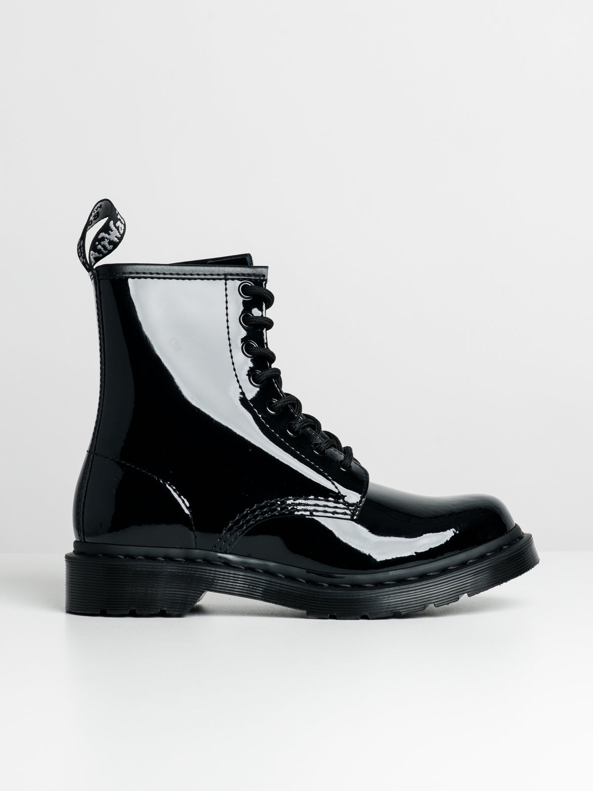 WOMENS DR MARTENS 1460 MONO PATENT LAMPER BOOT CLEARANCE Boathouse Footwear Collective