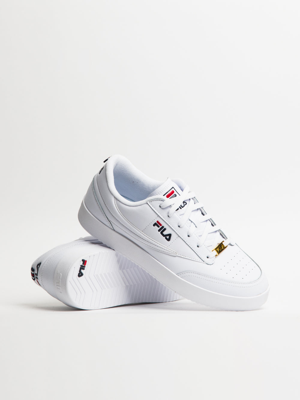 Buy FILA White Rossi Polyurethane Lace Up Mens Sports Shoes | Shoppers Stop