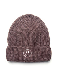 HARLOW RIBBED EMBROIDERED BEANIE - CLEARANCE