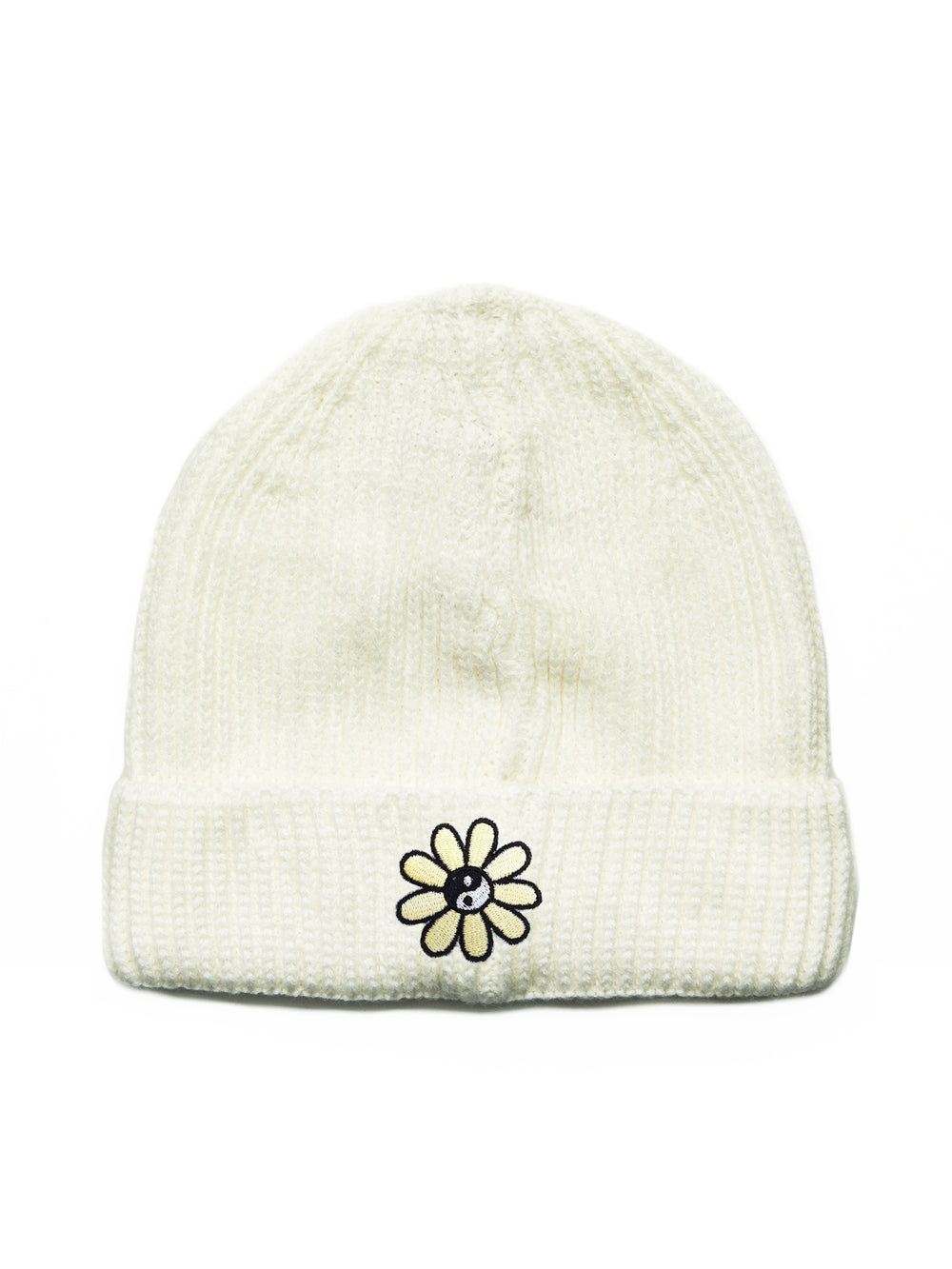 HARLOW RIBBED EMBROIDERED BEANIE - CLEARANCE