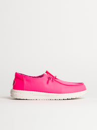 KIDS HEYDUDE WENDY YOUTH STRTECH CANVAS - PINK