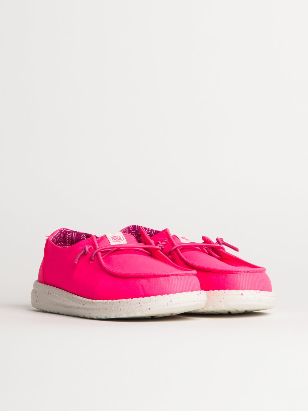 KIDS HEYDUDE WENDY YOUTH STRTECH CANVAS - PINK