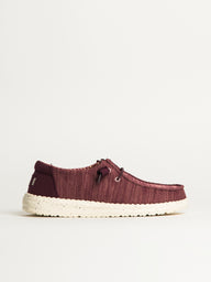 WOMENS HEYDUDE WENDY STRETCH SOX - BURGUNDY