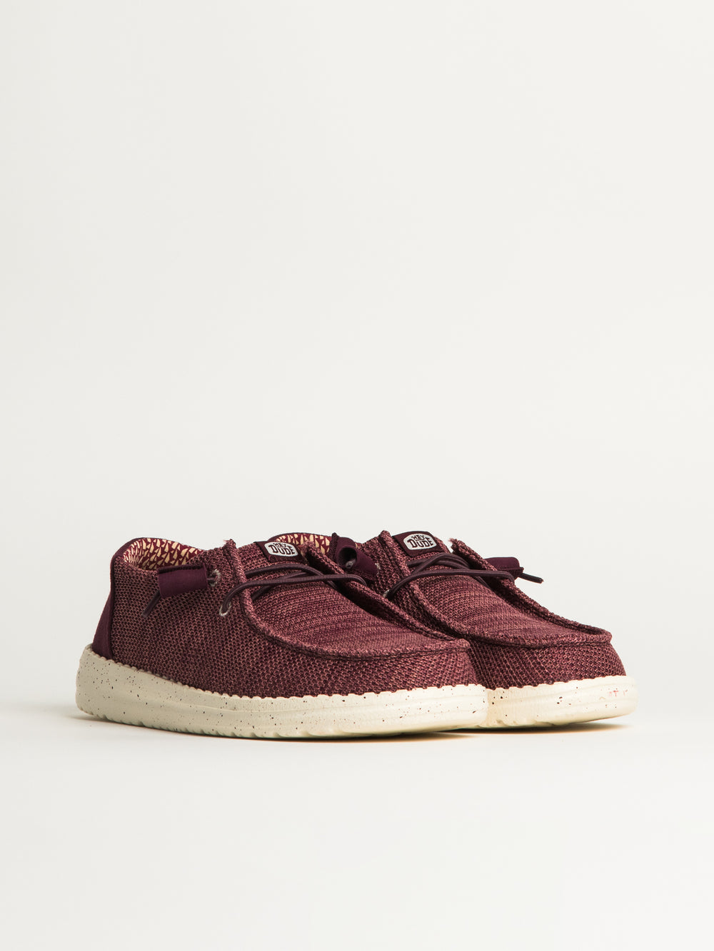 WOMENS HEYDUDE WENDY STRETCH SOX - BURGUNDY