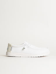 MENS HEYDUDE WALLY STRETCH SOX SLIP-ON - WHITE
