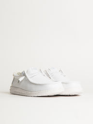 MENS HEYDUDE WALLY STRETCH SOX SLIP-ON - WHITE