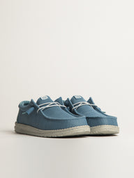 MENS HEYDUDE WALLY STRETCH SOX SLIP-ON - CLOUD BLUE