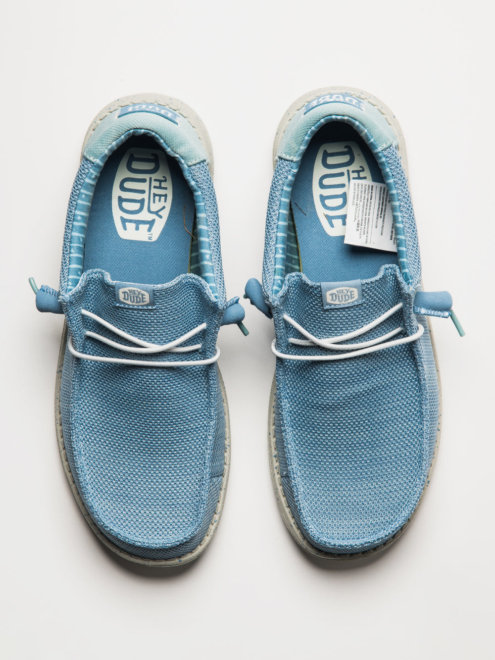 MENS HEYDUDE WALLY STRETCH SOX SLIP-ON - CLOUD BLUE