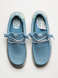 MENS HEYDUDE WALLY STRETCH SOX SLIP-ON - CLOUD BLUE