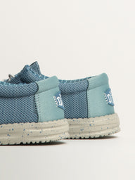 MENS HEYDUDE WALLY STRETCH SOX SLIP-ON - CLOUD BLUE