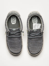 KIDS HEYDUDE WALLY YOUTH STRETCH SOX - GREY