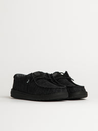 KIDS HEYDUDE WALLY YOUTH STRETCH SOX - BLACK