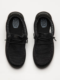 KIDS HEYDUDE WALLY YOUTH STRETCH SOX - BLACK
